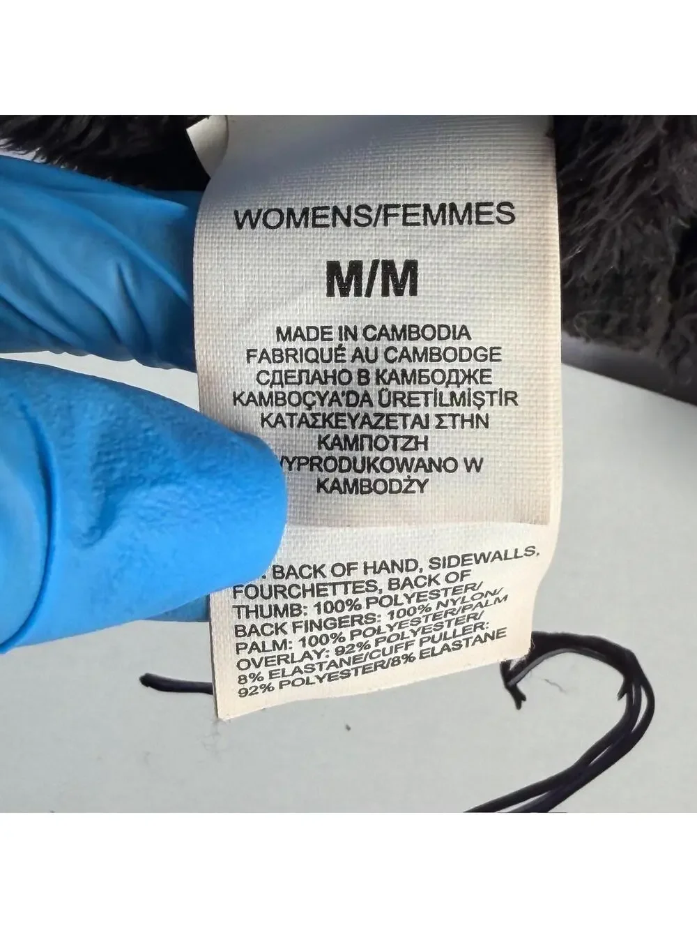 The North Face UR Powered Fleece Gloves Women's M/M Black Touchscreen Compatible